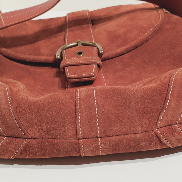 SOLD - Vintage COACH "Soho" Suede Burnt Orange Bag  No.G3S-9482  - SOLD - Picture 6 of 14
